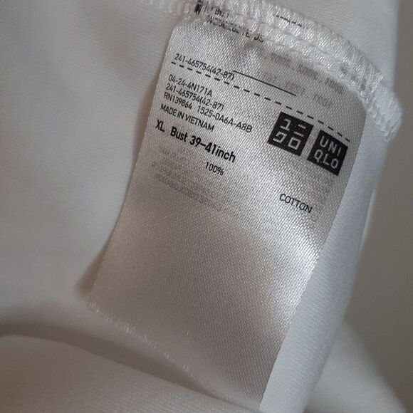 NWOT Uniqlo T Shirt White Women Size XL Crew Neck Short Sleeve 100% Cotton - Picture 7 of 10